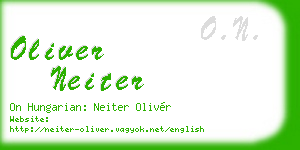 oliver neiter business card